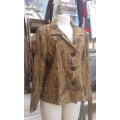 Vintage Elegant Blazer With Paisley Pattern Size 14