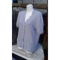 Vintage Original 1960s Grey Knitted Buttoned Summer Cardigan Size 10 to 12