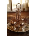 Vintage Silverplated Egg Cruet Set With 4 Egg Cups 4 Spoons Salt And Pepper Glass Bowls Tray