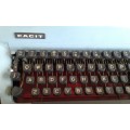 Rare Vintage Mid Century Aqua Facit Typewriter In Travelcase With Typewriter Cleaning Kit Sweden