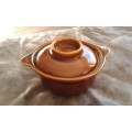 Vintage Brown Glazed G.C Ware Stoneware Retro Bowl With Lid Made In RSA