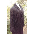 Solitaire By BON` A PARTE Black Faux Caracul Fur 1940s Style Coat