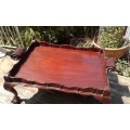 Antique Meranti Wood Ball And Claw Butlers Bed Tray