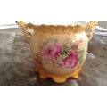 Antique Porcelain Cookie Jar With Rose Design
