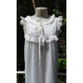 Vintag Original 1960s White Chiffon Baby Doll Camisole Night Gown