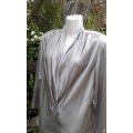 Vintage 100% Grey Silk Top By Sanctisilk