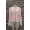 Vintage Peach Color Knitted Summer Cardigan Size M