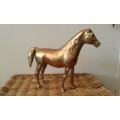 Vintage Mid Century Modern Large Solid Arabian Horse Brass Figurine Beautifully Crafted