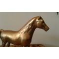 Vintage Mid Century Modern Large Solid Arabian Horse Brass Figurine Beautifully Crafted