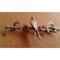 Vintage 1940s Swallow And Horse Shoe Good Luck Brooch Pin