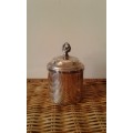 Silver Plated Sugar Bowl With Lid Marked