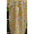 Vintage Original 1960s Modelia Orange Lime Green Flower Power Maternity Dress Size 12 to 14