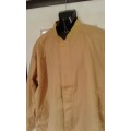 Vintage Italian Franco Farrini Mustard Yellow Gold Mens Bomber Jacket Size XL