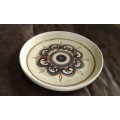 Vintage Mid Century Modern Ceramic Handpainted Serving Platter Marked 27cm diameter