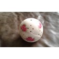 Vintage 1960s Porcelain Handpainted Boudoir Powder Trinket Ball JarJapan