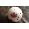 Vintage 1960s Porcelain Handpainted Boudoir Powder Trinket Ball JarJapan