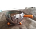 Vintage Mid Century Chrome Over Copper Milk Jug With Bakelite Feet And Handle Challenger