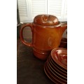 Large Drostdy Ware Retro Stonecraft Coffee Or Tea Set 15 Cups Saucers Coffee Pot Milk Jug