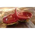 Vintage Italian Majolica Art Pottery Mid Century Modern High Glaze Snack Dish Limited Edition 5/500