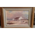 Brian Blakemore Seascape And Boat Oil Painting Framed Signed Well Known Eastern Cape Artist