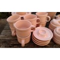 Vintage Drostdy Ware Stonecraft Light Pink Dinner And Coffee Set 62 Pieces