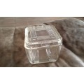 Art Deco Glass Biscuit Box With Lid