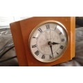 Westclox Wooden Maple Wood Mantel Electric Alarm Clock Sheraton Made In U.S.A La Salle