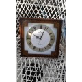 Rare Mid Century Vintage Aichi Tokei Aichron S Wooden Transistor Wall Clock Retro Japan