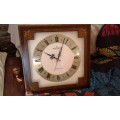 Rare Mid Century Vintage Aichi Tokei Aichron S Wooden Transistor Wall Clock Retro Japan