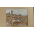 South African Alfred Palmer Watercolors JERUSALEM Framed Signed