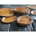 Vintage Mid Century Modern Set Of Hand Crafted Fish Plates Marked
