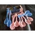 Vintage 1950 Imperial Plastic Baby Spoons For Parties Picnics Deserts Made In The U.S.A Original Box