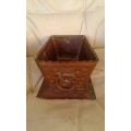 Vintage Mid Century Copper Planter Box With Handles