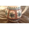 Vintage Handpainted Ceramic Water Jug Pitcher Made In RSA Marked 40