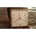 Vintage Kienzle 1940s Wind Up Alarm Clock In Genuine Leather Case Germany Working