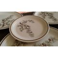 Vintage MCM Law Marguerite Select Pine 3 Dinner Plates And 1 Side Plate Japanese Stoneware