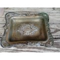 Antique Flower Embossed Silver Plated Bowl
