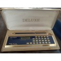 Soncor De Luxe Model No. 22 Electric Calculator And Ruler With Matching Pen In De Luxe Box