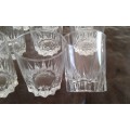 Set Of 10 White Horse Scotsh Whiskey Crystal Glasses Tumblers