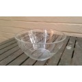 Vintage 1940s Handcut Grapes And Leaves Crystal Glass Bowl