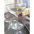 Vintage 1960s BABYCHAM Leaping Fawn Bambi Champagne Cocktail Coupes Retro Glasses