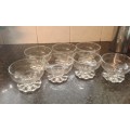 Vintage 1960s Mid Century Modern Set Of 7 Desert Sorbet Glasses Bowls