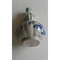 Rare Vintage Holland Afrika Lun V.N.S Royal Delft Blue Small Ocean Liner Table Vase 1930s