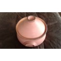 Stunning Pale Pink Moroccan Tagine Form Terracotta Ceramic Pot Mid Century