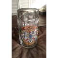 Vintage Extra Large 1 Liter Oktoberfest Glass Beer Mug Tankard Deutschland Germany Height 20cm