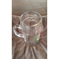 Vintage Extra Large 1 Liter Oktoberfest Glass Beer Mug Tankard Deutschland Germany Height 20cm
