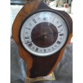 Vintage Handcrafted Wooden Mantel Clock Maker B.A. Scaterfield Port Edward Junghans Quartz