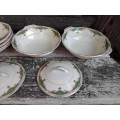 Grindley Cream Petal Porcelain Set 6 Large Serving Bowls 7 Large Soup Plates 2 Extra Lids