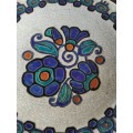 Amazing Art Deco Ceramic Boch La Louviere Charles Catteau D.9 Bowl Stand Wall Plate Belgium