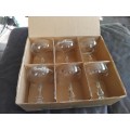 6 Vintage 1960s Grand Mousseux Champagne Cup Glasses In Original Box
